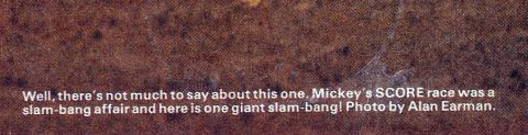 1996 Ford Bronco - Text overlay describes a SCORE race event and mentions a photo by Alan Earman.