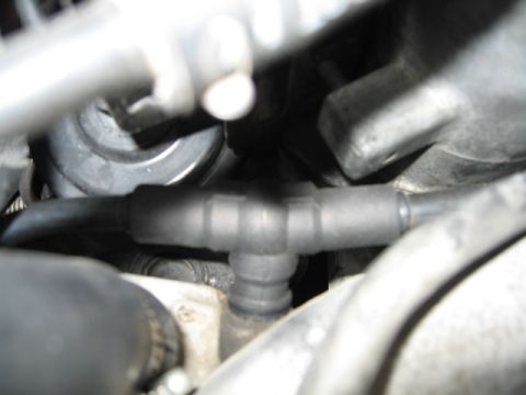 1995 Mercury Cougar - Close-up of engine hoses and connectors, with Supermotors.net watermark visible.