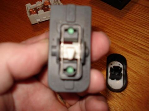 1999 Ford Crown Victoria - Showing the OEM green LEDs that light up the switch