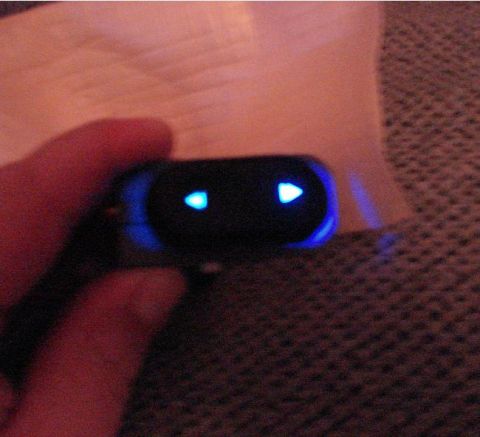 1999 Ford Crown Victoria - The new blue LEDs lighting the switch