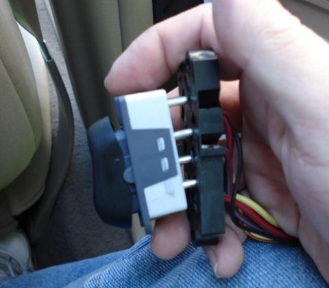 1999 Ford Crown Victoria - To remove the switch from the wire harness its just pulled off the terminal block. Pry it off with a thin flat screwdriver and the pins wil…