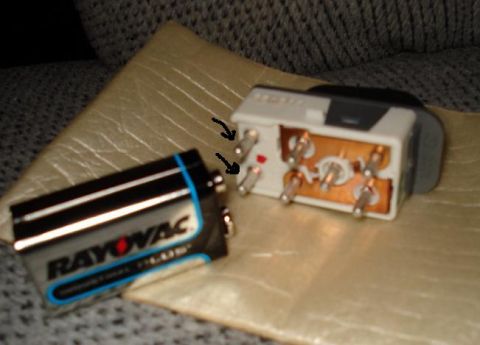 1999 Ford Crown Victoria - After the LEDs are replaced you can test them with a 9V battery on the 2 posts that power the LEDs. (the 2 posts without the copper strips…