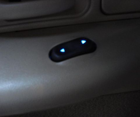 1999 Ford Crown Victoria - Swich in place and working with new blue LEDs