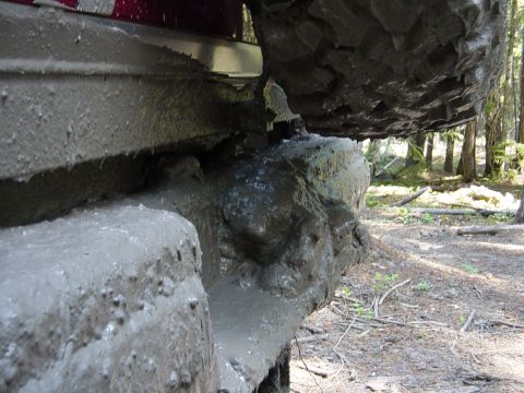 1989 Ford Bronco - Some goo in the back bumper