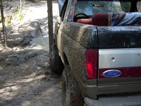 1989 Ford Bronco - Alot of glop on the side of the truck