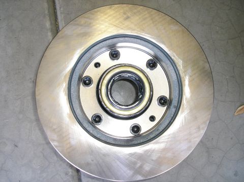 1986 Toyota Hilux - A close-up view of a brake rotor and bearing assembly, indicating a vehicle part rather than a full vehicle.