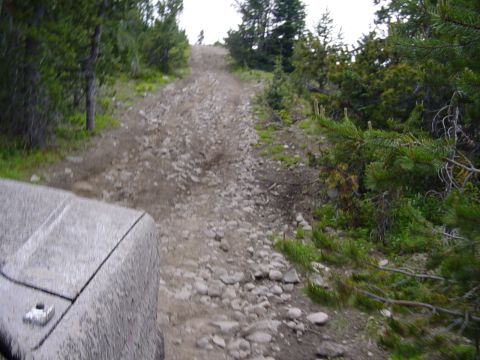 1989 Ford Bronco - The way was big rocks and steep on both sides