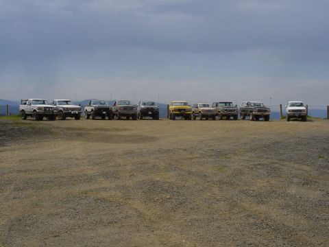 1989 Ford Bronco - All the trucks back together at the top for a photo shoot