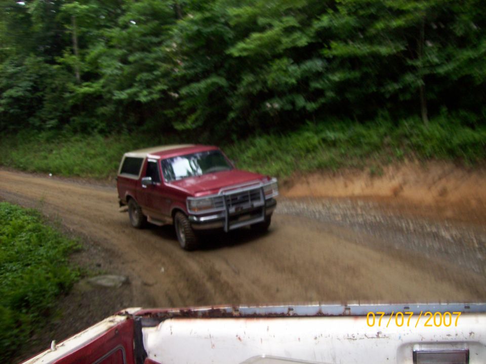 Robert's Bronco Actually on a trail