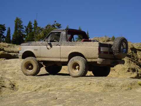 1989 Ford Bronco - My truck at the top of funny rocks again