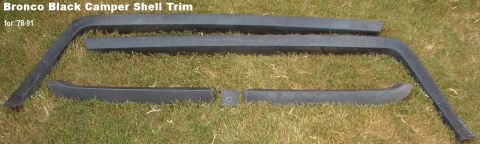 1983 Ford Bronco - SOLD Bronco Black Camper Trim fits '80-91 Ships as 64x25x6" @ 6lbs.