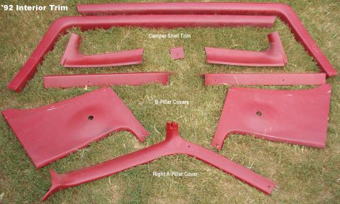 1983 Ford Bronco - Bronco Red Camper Trim fits '92-96 Ships as 64x25x6" @ 8lbs. Bronco Red B-Pillar Trim fits '80-96 Red A-Pillar Trim fits '92-96 F-seri…
