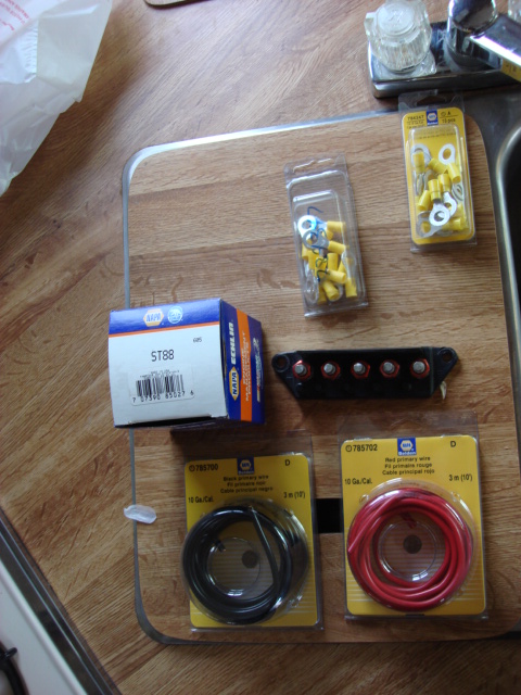 1983 Ford Bronco - ok time to get some parts. 1 constant duty relay, 12AWG wire and connectors. the wire tap is fron a full size chevy suburban. this will all…