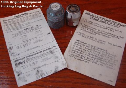 1983 Ford Bronco - SOLD Factory (McGard) Black/Gray Locking Lugnut Key from '96 EB Bronco Includes both original cards with no handwriting. Used on Types 2 &…