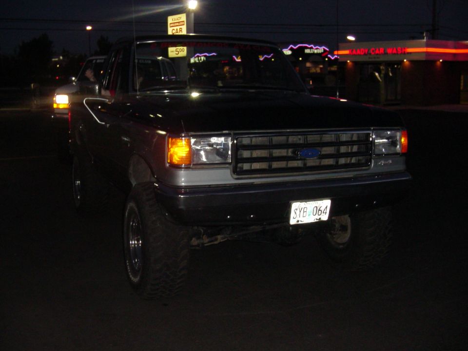 My truck in the dark