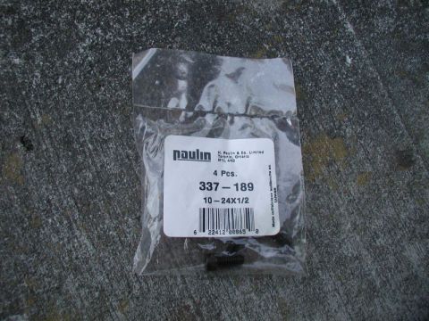 1990 Ford Thunderbird - A bag of screws is pictured, with product information visible on the label.