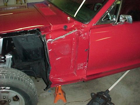 1967 Mercury Cougar - I resealed all the body joints after paint. This shows the cowl sealant.