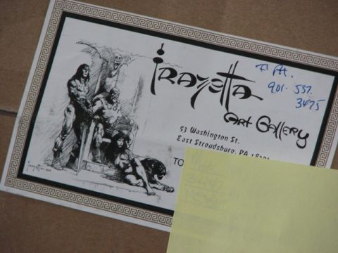 1991 Ford Bronco - This document is a certificate from Frazetta Art Gallery, artwork and contact information.