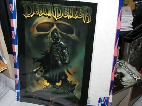 1991 Ford Bronco - Artwork titled 'Death Dealer' by Frank Frazetta, a skull and a warrior figure.