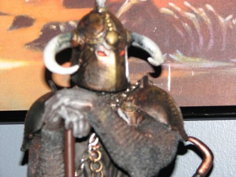1991 Ford Bronco - A close-up of a fantasy action figure with a horned helmet and chainmail armor.