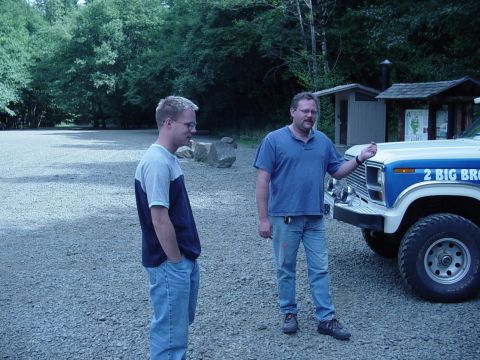 1989 Ford Bronco - Discussing the plan for the day