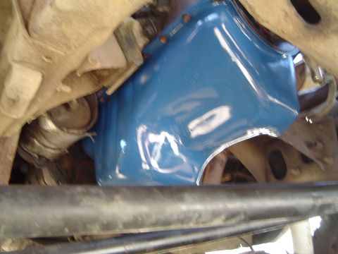 1978 Ford Bronco - Bad pic of the oilpan reinstalled