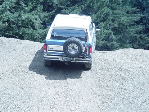 1989 Ford Bronco - We went down and played on the big gravel pile