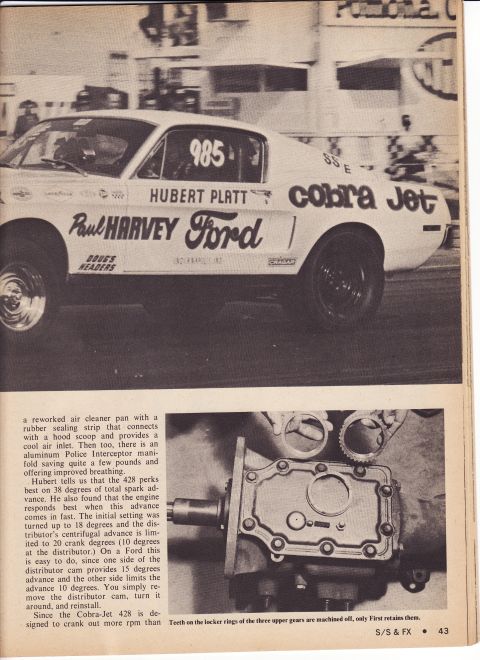 1968 Ford Mustang - A 1968 Ford Mustang race car, identified as Hubert Platt's Paul Harvey Ford entry, is shown in action.