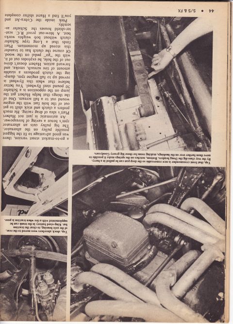 1968 Ford Mustang - Detail view of engine components and exhaust headers, likely from a performance-oriented vehicle.