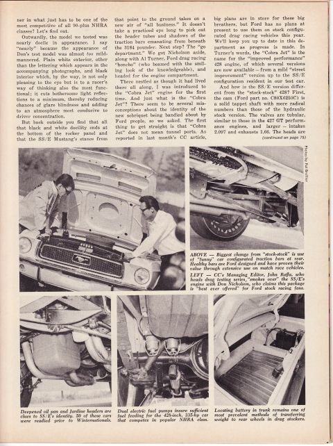 1968 Ford Mustang - A 1968 Ford Mustang is examined by two men, with the hood open to reveal the engine compartment.