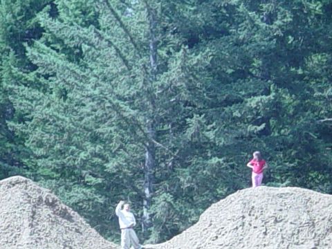 1989 Ford Bronco - Cariann just before she fell off the hill