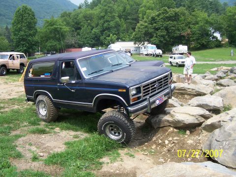1979 Ford F-150 - Ford Bronco navigating a rocky obstacle course on 07/27/2007.