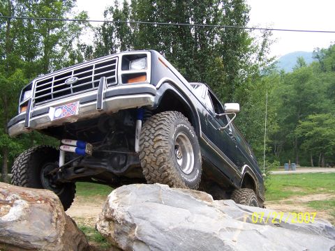 1979 Ford F-150 - Modified 1979 Ford F-150 navigating a rocky obstacle course.