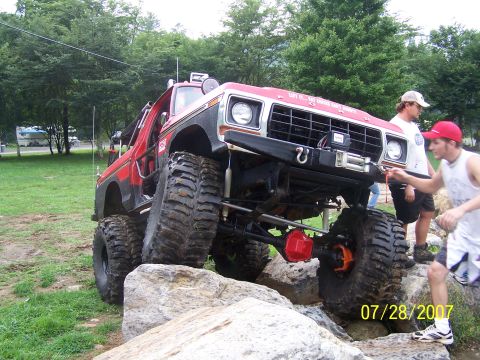 1979 Ford F-150 - Modified 1979 Ford F-150 truck navigating a rocky obstacle course.