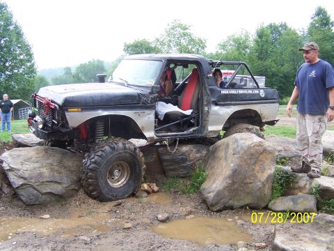 1979 Ford F-150 - This modified 1979 Ford F-150 is shown tackling a challenging rocky terrain.