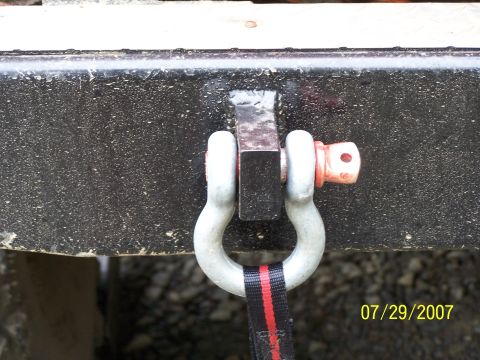 1979 Ford F-150 - A tow shackle is mounted to the vehicle's frame, ready for use.