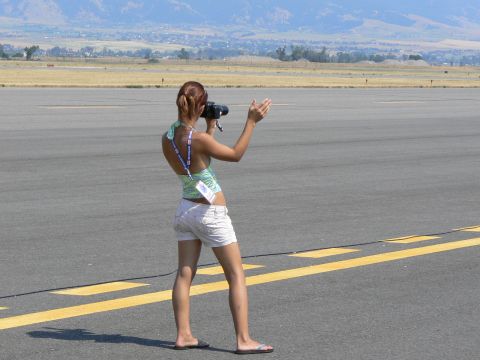 2006 Ford E350 - The Blue Angels...no wait...that's just a hot chick taking pics. Nice...