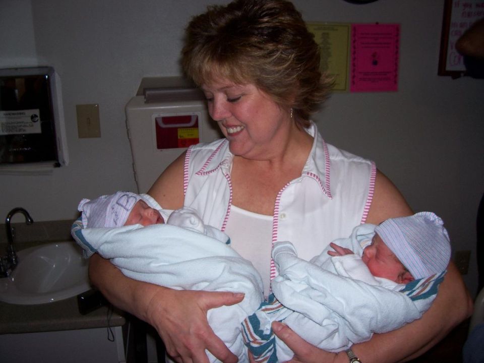 Paul's wife with grandbabies