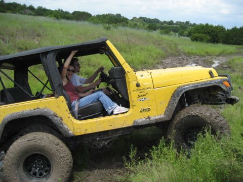 1986 Ford Bronco - Laura getting a thrill