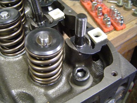 1978 Ford Bronco - Heads are back, notice valve springs with dampers, Comp retainers and locks, Crane screw in studs with guides. Plus Cap screw head bolts re…