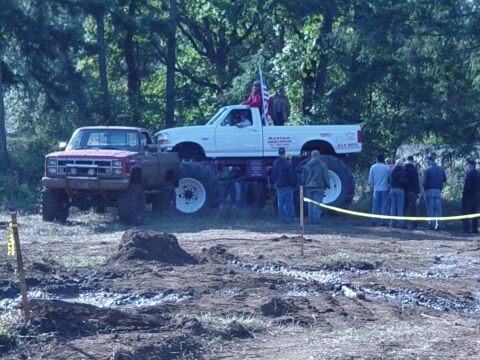 1989 Ford Bronco - Ford monster truck cruising the grounds