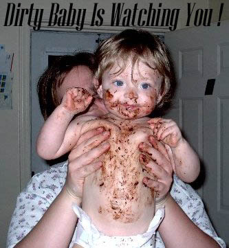 1997 Ford Probe - A messy child is held up, covered in chocolate, with a humorous text overlay.