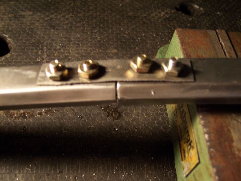 1967 Ford Ranchero - i was going to weld it and still might but i was afraid of blowing a hole through it because its kind of thin used a piece of sheet metal o…