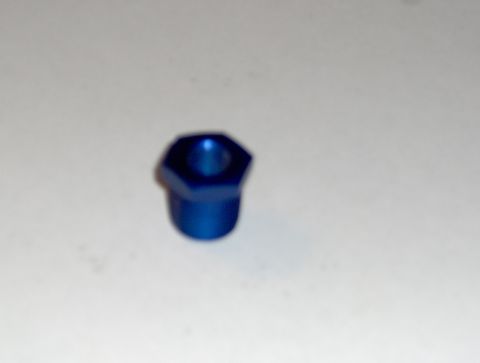1978 Ford Bronco - A single blue metal nut is shown against a plain white surface.