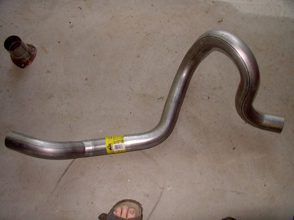 The big difference from our replacement panther tailpipes is this pipe is fully 2 1/2" and mandrel bent. Ours are 2" with kinks EVERYWHERE. According to the exhaust chart stepping up from 2" to 2.5" makes for a 56% flow capacity increase ! That's not even factoring in the advantages of mandrel bent.