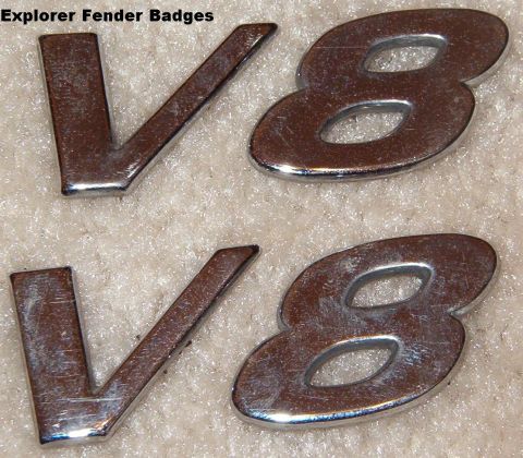 1983 Ford Bronco - V8 Badges from an Explorer Each digit is 1" tall x ~1.5" wide
