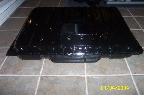 1977 Ford F-150 - Used the POR-15 kit to clean, prep and paint the tank. It was then taken to a shop and pressure tested and sealed.
