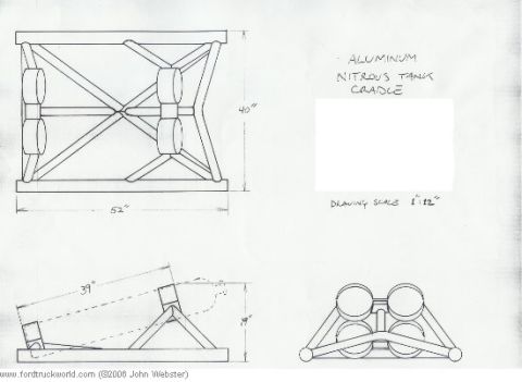 1977 Ford F-150 - When the bottles could be converted to nitrous then came a way to mount them. This was the original drawing.