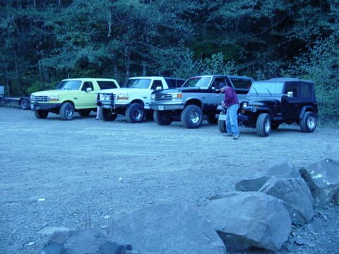 1989 Ford Bronco - Doug, Mark, Myself, and Frank ready to go