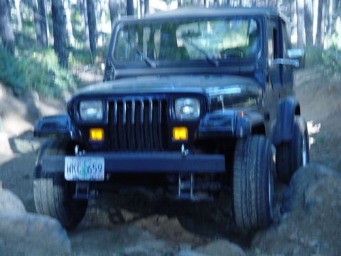 1989 Ford Bronco - The pic is bad, but had to show you the Jeep in the big rocks
